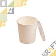 Упаковка для супов,каш,мороженного Белая с пластиковой крышкой 470мл (Eco Soup Econom 16W) DoEco (25/250), фото 2