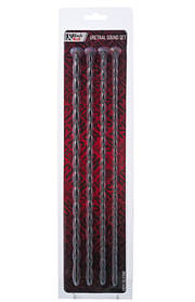 Набор уретральных зондов, расширитель уретры BLACK & RED BY TOYFA, 4 шт, черный