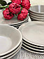 Керамический набор посуды Светло Серый 16 предметов, фото 2