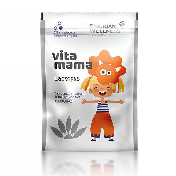 Lactopus, хрустящие шарики с какао-маслом (шоколад) - Vitamama