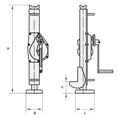 домкрат с лапой реечный