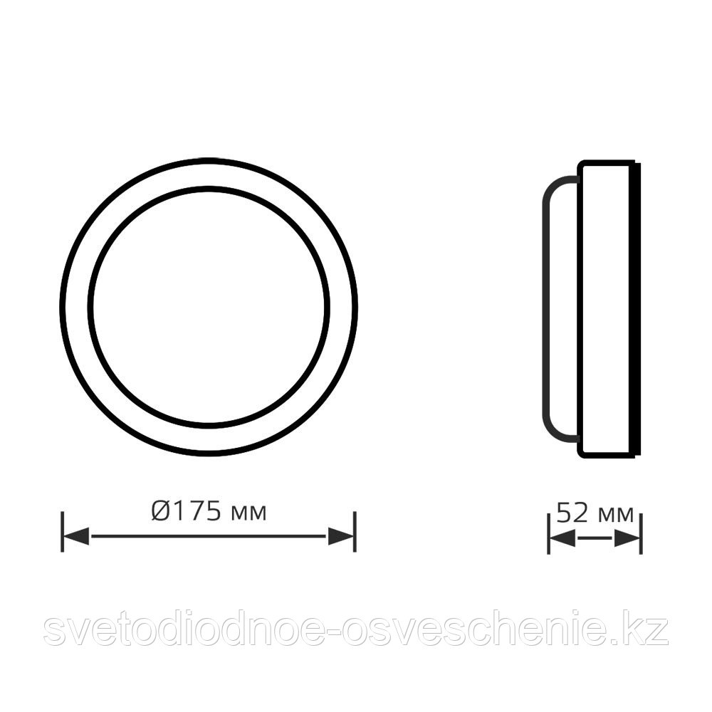 126411320 Светильник ЖКХ Gauss Elementaryl круг 20W 1680lm IP65 6500K 175*52мм белый /0720/ - фото 2 - id-p97831246