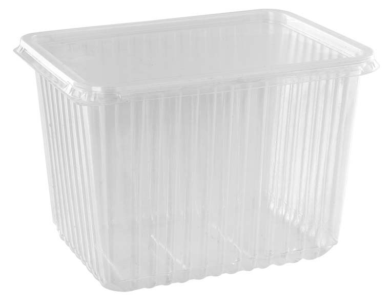 100ШТ/Контейнер прозрачный "AkePlast"  2000мл/прямоугольный/с крышкойПла002254ПЛА002283, фото 1