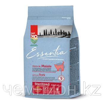 Essentia Adult Sterilized Pork, Эссентия беззерновой корм для стерилизованных кошек со свининой, уп.1,5кг
