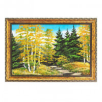 Картина "Осенний пейзаж" багет 24х34 см, каменная крошка 112486