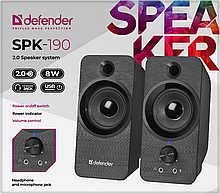 Колонки стерео Defender SPK-190 Черные USB 65190