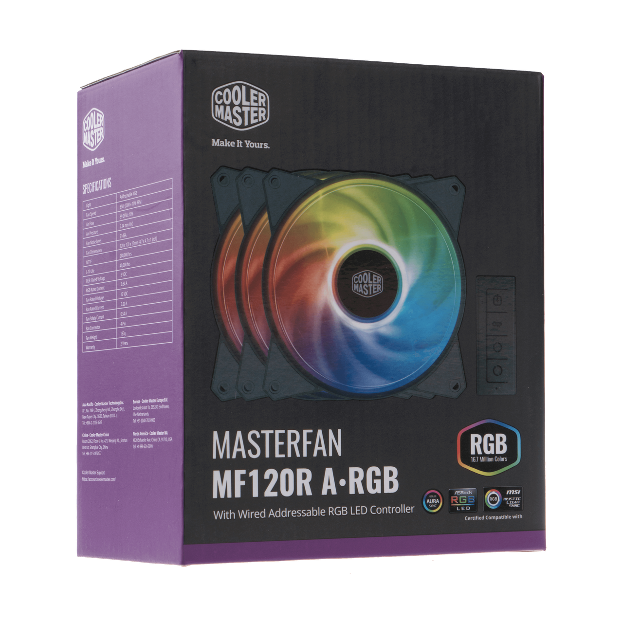 Вентилятор для корпуса CoolerMaster MF120R ARGB R4-120R-203C-R1