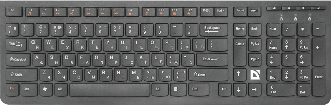 Клавиатура беспроводная Defender UltraMate SM-535 ENG/RUS мультимедия 45535