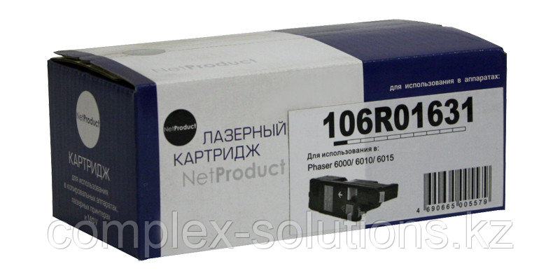 Тонер картридж NetProduct [106R01631] для Xerox Phaser 6000 | 6010 | WC6015, C, 1K | [качественный дубликат]