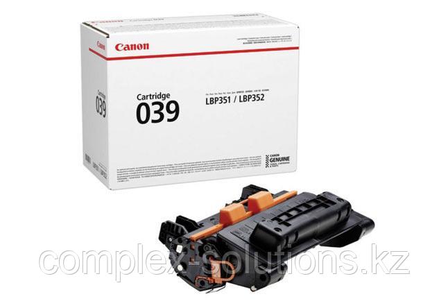 Тонер картридж 039 BK Canon i-SENSYS LBP-351, LBP-352 11К | [оригинал] чёрный 0287C001