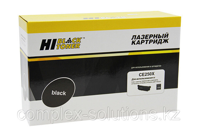 Картридж Hi-Black [CE250X] для H-P CLJ CP3525 | CM3530, Восстановленный, Bk, 10,5K | [качественный дубликат]