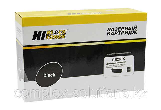 Картридж Hi-Black [CE260X] для H-P CLJ CP4025 | 4525, Восстановленный, Bk, 17K | [качественный дубликат]