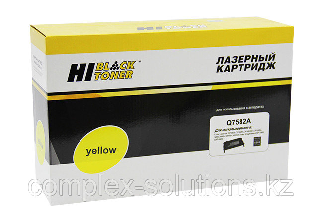 Картридж Hi-Black [Q7582A] для H-P CLJ 3800 | CP3505 | Canon MF8450, Восстановленный, Y, 6K | [качественный