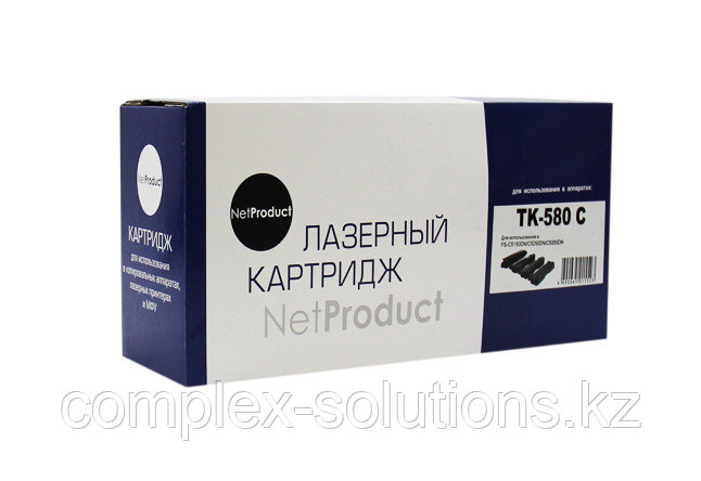 Тонер картридж NetProduct [TK-580C] для Kyocera FS-C5150DN | ECOSYS P6021, C, 2,8K | [качественный дубликат]