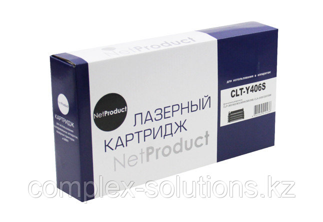 Тонер картридж NetProduct [CLT-Y406S] для Samsung CLP-360 | 365 | 368 | CLX-3300 | 3305, Y, 1K | [качественный