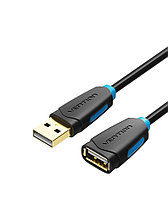 Кабель Vention USB 2.0  M-F Extension Cable 1м  Black  CBCBF