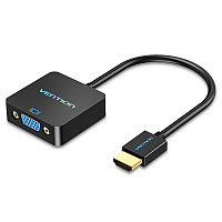 Переходник Vention HDMI toVGA+ дополнительный выход на micro USB  audio port 0.15m  ACRBB
