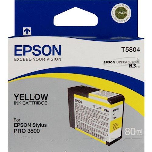 Epson C13T580400 Картридж струйный T5804 желтый 80ml для Epson Stylus Pro 3800 Ink - фото 1 - id-p97853207