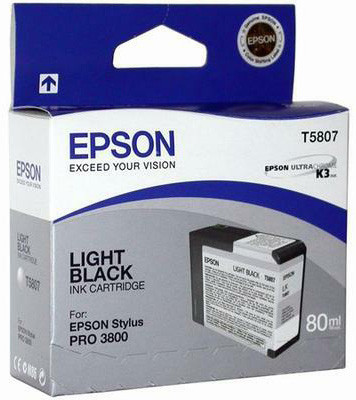 Epson C13T580700 Картридж струйный T5807 Серый 80ml для Epson Stylus Pro 3800 Ink - фото 1 - id-p97853212