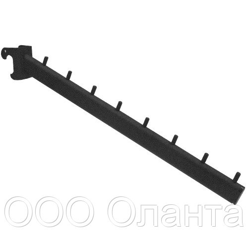 Кронштейн наклонный 8 штырей на овальную трубу GLOBAL (L=400 мм) черный шагрень арт. RS150