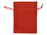 Мешочек подарочный, искусственный лен, средний, красный, фото 2