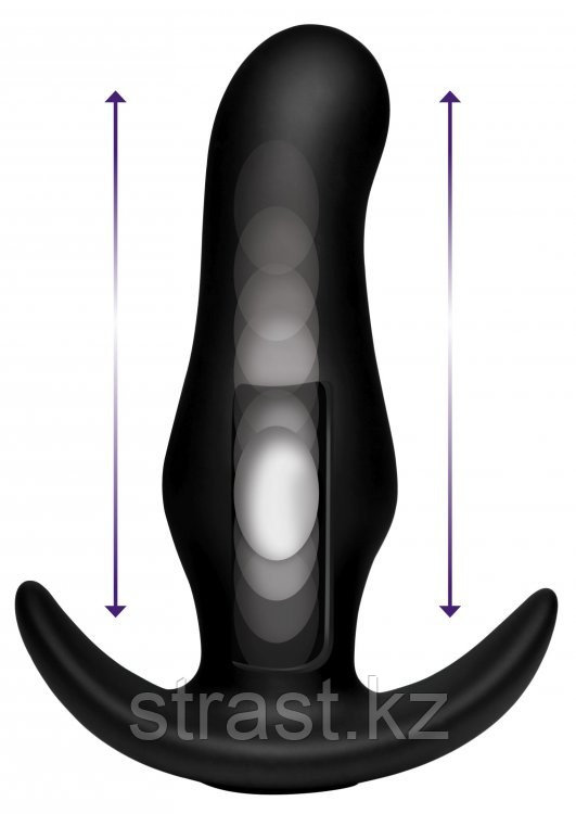 XR Brands Kinetic Thumping 7X Prostate Anal Plug - анальная пробка с вибрацией, 13.3х4 см. (только доставка)