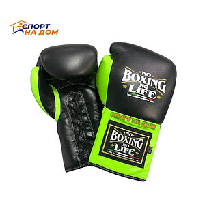 Перчатки для бокса No Boxing No Life кожаные 16 OZ, фото 2