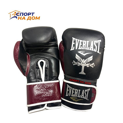 Спарринговые перчатки Everlast кожаные 12 OZ, фото 2