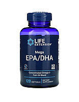 LIFE extension Mega EPA/DHA, 120 капсул
