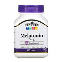 Мелатонин, 5 мг, 120 таблеток, 21st Century,