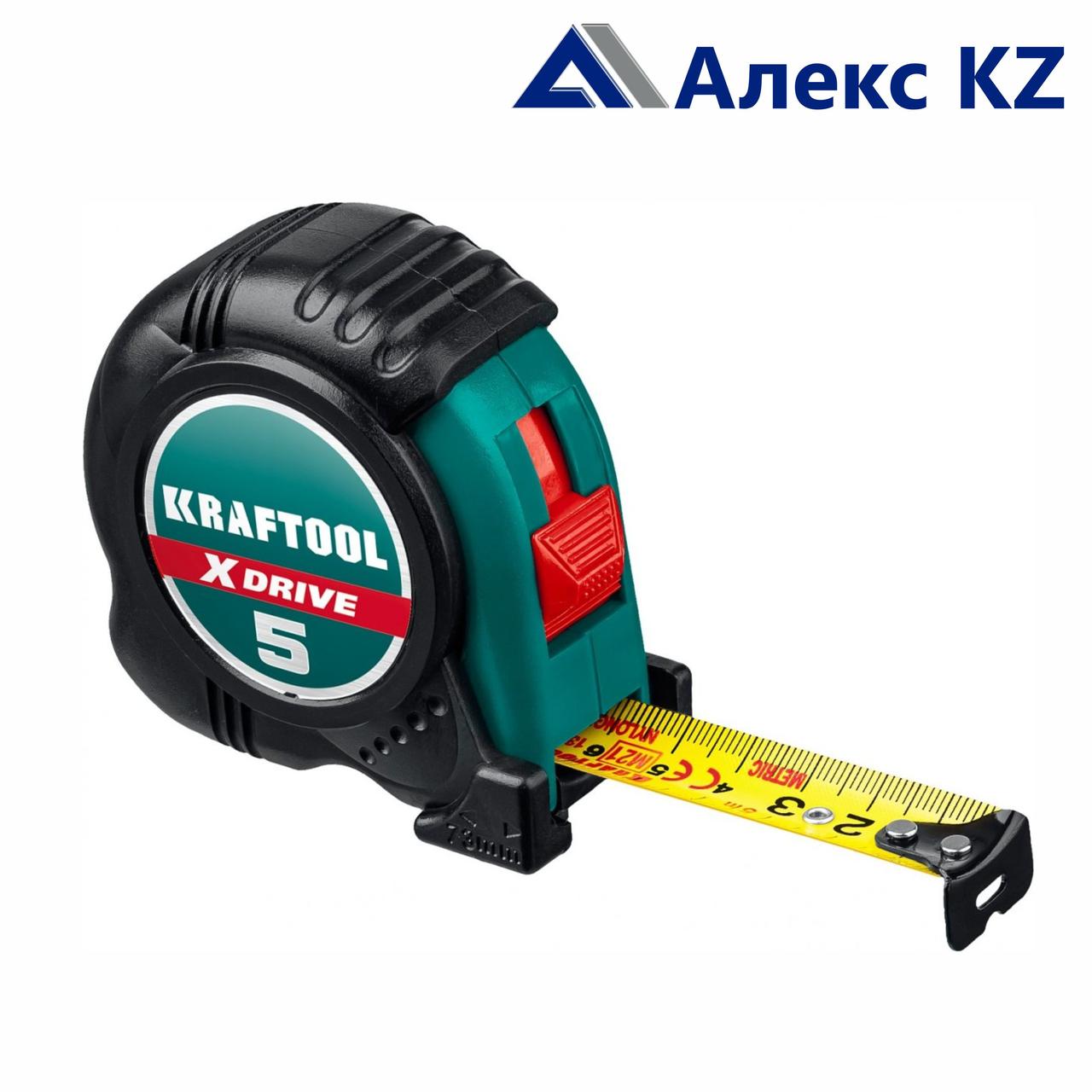 Рулетка KRAFTOOL NYLON 5м*19мм с ударостойким обрезиненным корпусом - фото 1 - id-p93121200