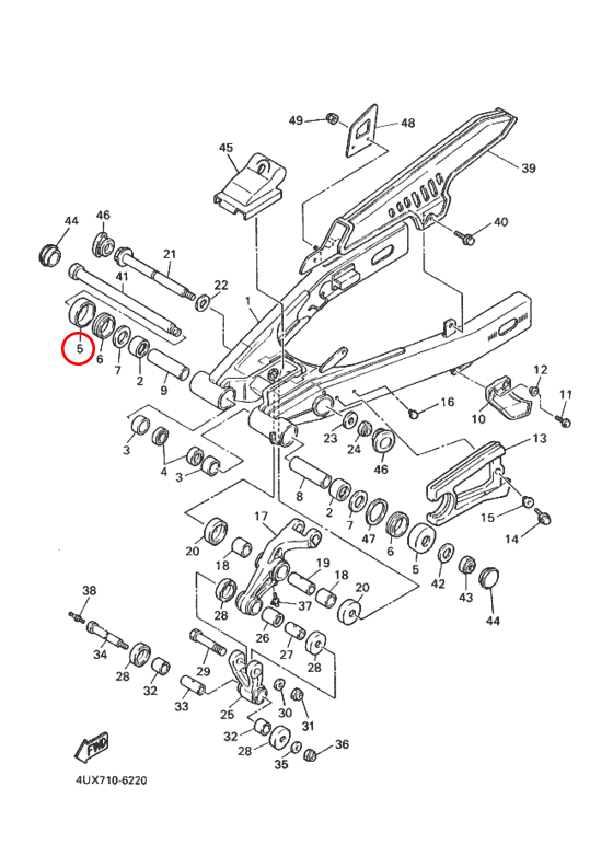 Крышка упорная Yamaha TENERE 2K62212801