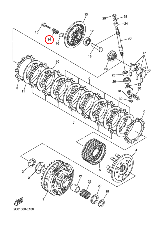 Пружинка Yamaha R6 90501220A2 - фото 1 - id-p94117682