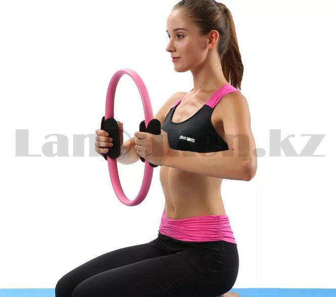 Тренажер-кольцо для пилатеса фитнес круг для йоги диаметр 37 см Sunlin Sports 1118 розовый - фото 5 - id-p97860776