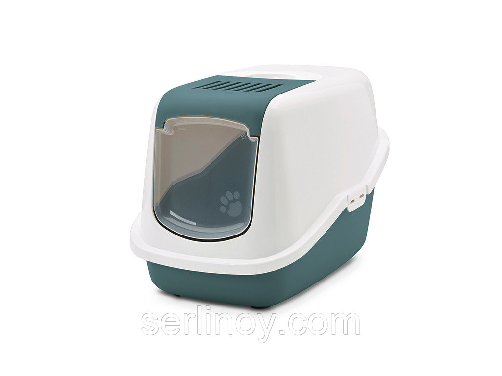 Био-Туалет для кошек Savic Nestor с фильтром (белый - нордический зеленый)