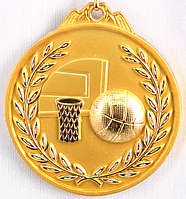 Медаль рельефная "БАСКЕТБОЛ" (золото)