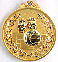 Медаль рельефная "ВОЛЕЙБОЛ" (золото)