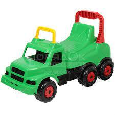 Детская машинка-каталка "Весёлые гонки" для мальчиков (зеленый), - фото 1 - id-p97862639