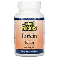БАД Лютеин, поддержка зрения, 40 мг (60 капсул) Natural Factors