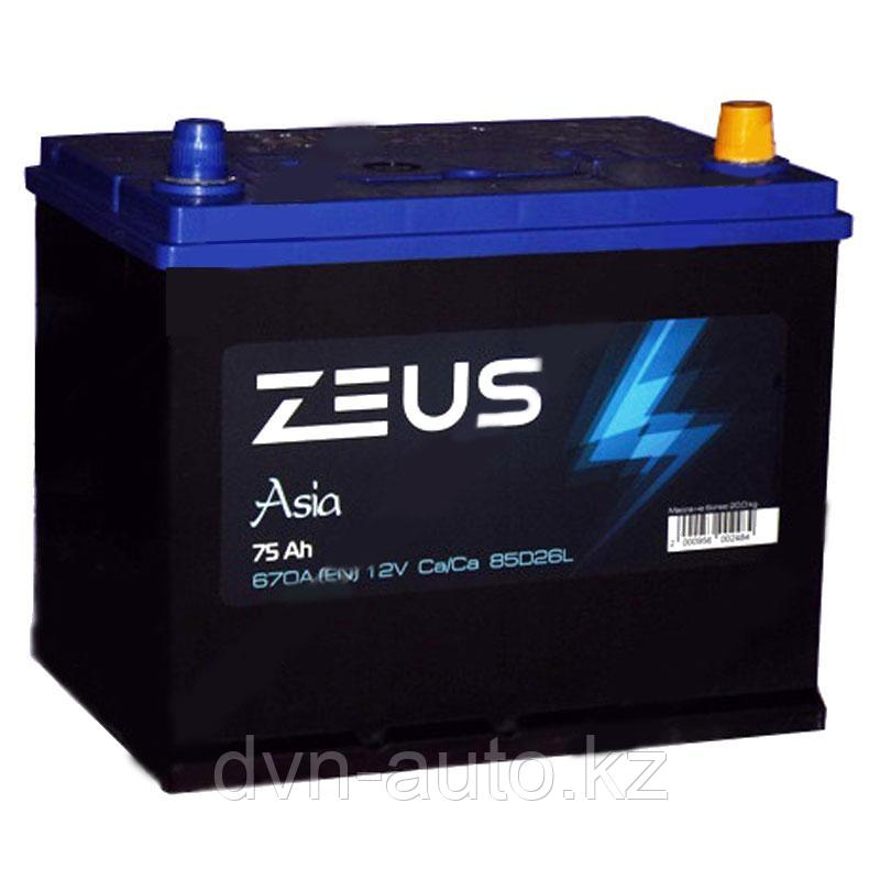 Аккумулятор ZEUS 75Ah -+ азия