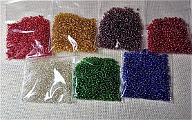 Ішкі күмістелген моншақтар