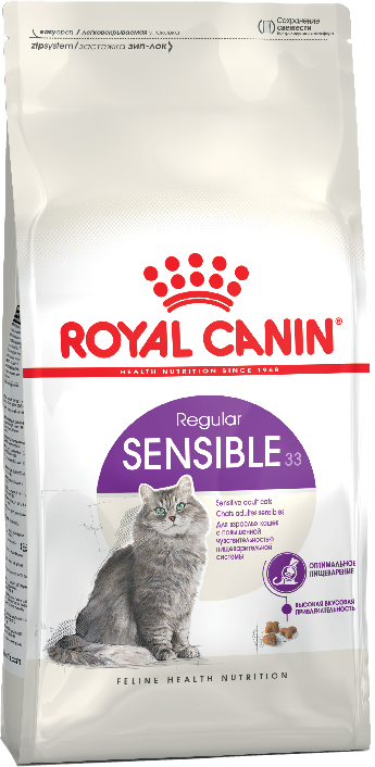 Royal Canin sensible 33 корм для кошек, с чувствительным пищеварением 2 кг - фото 1 - id-p97863837
