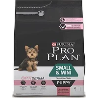 Корм Pro Plan Puppy Small &Mini Sensitive Skin для щенков мелких пород с лососем, уп.3 кг.