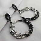 Серьги из серебра с фианитами Украина 393-0118-E, фото 2