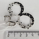 Серьги из серебра с фианитами Украина 393-0118-E, фото 3