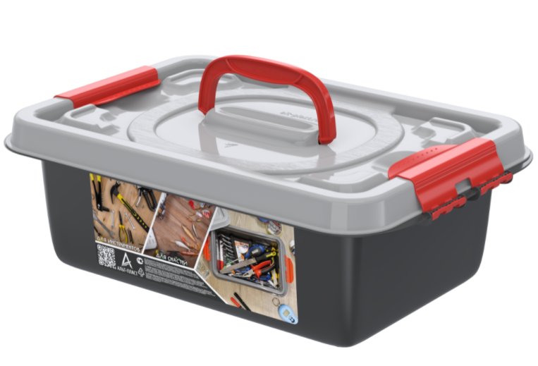 Бокс для инструментов с вкладышем 6л (359×242×124мм) (Альтпласт, Россия), фото 1