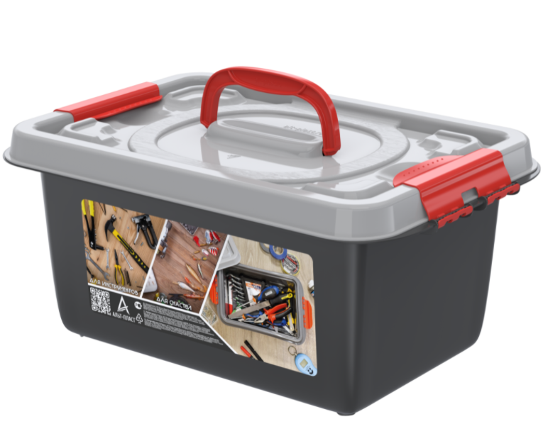Бокс для инструментов с вкладышем 8л (359×242×166мм) Альтпласт, фото 1