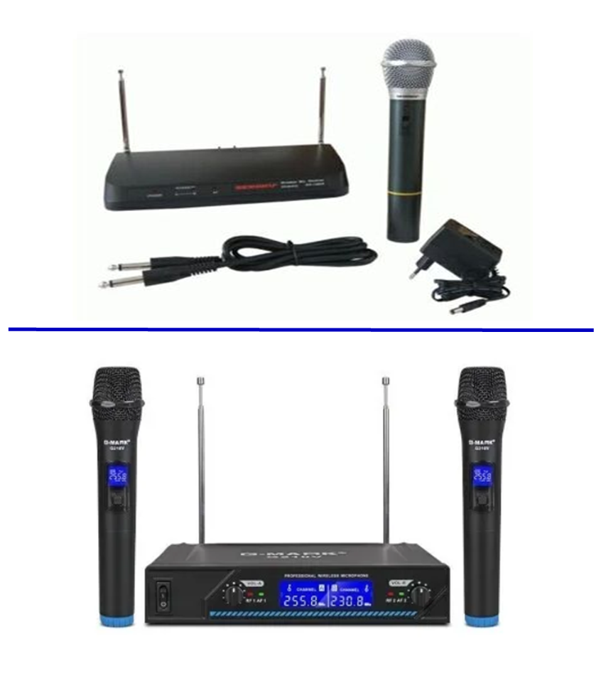 Микрофоны беспроводные, 1 и 2 радиомикрофона на базе. Наличие и Цены (корректируются), спрашивайте. - фото 1 - id-p97872452