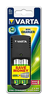 Зарядное устройство Varta Mini Charger на 2 аккумулятора AA/AAA NiMH, 57646