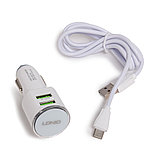 Автомобильное зарядное устройство LDNIO DL-C29 2*USB Type-C Белый, фото 2